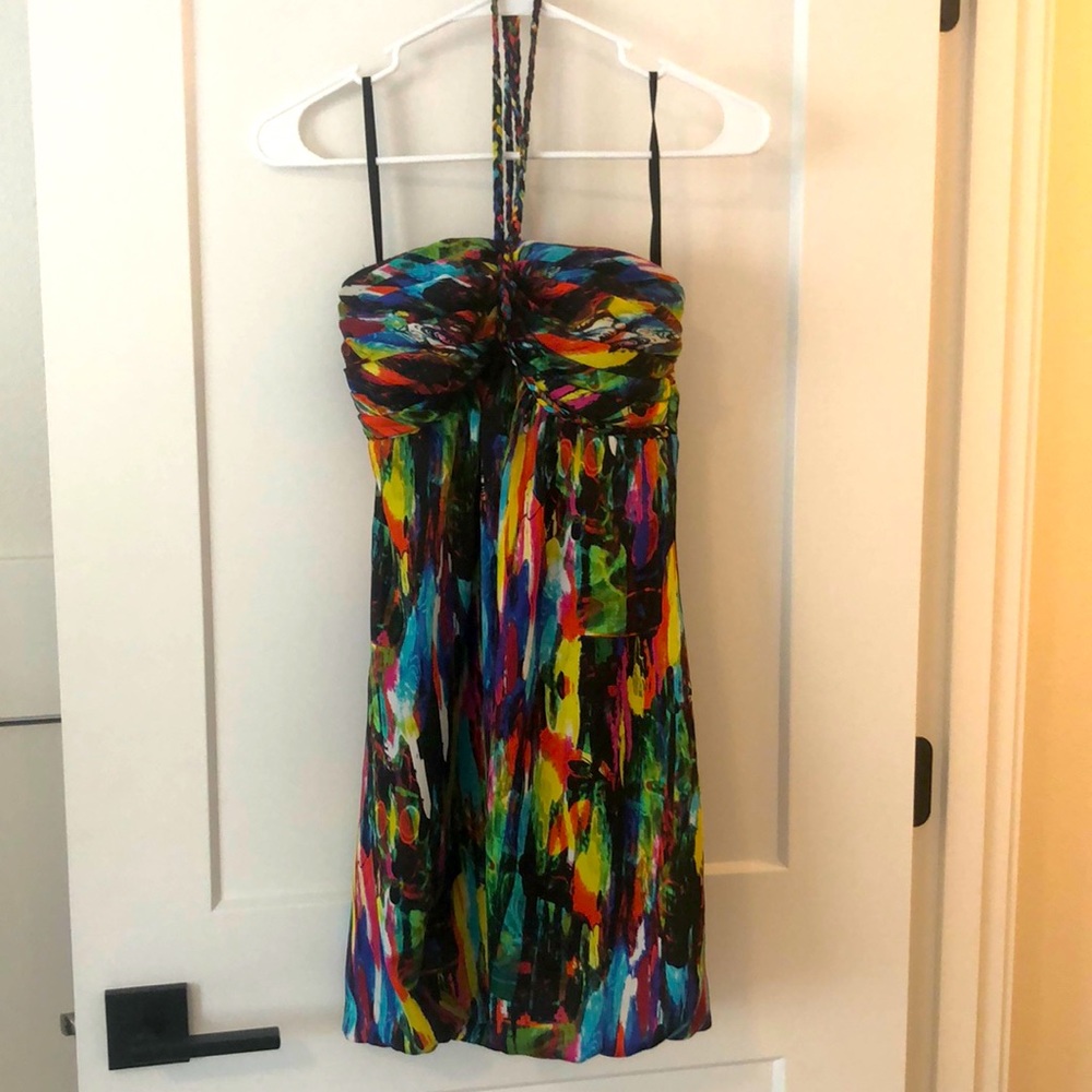 Halter colorful homecoming dress